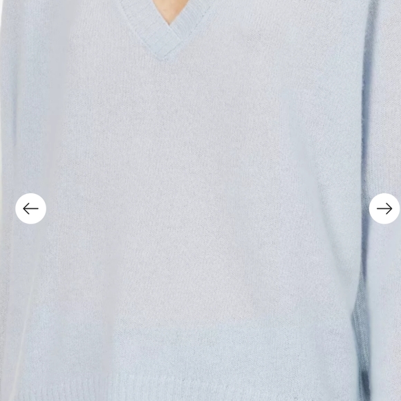 Cashmere Sweater Size Large Blue V Neck 360 Cashmere NWT - Picture 9 of 15
